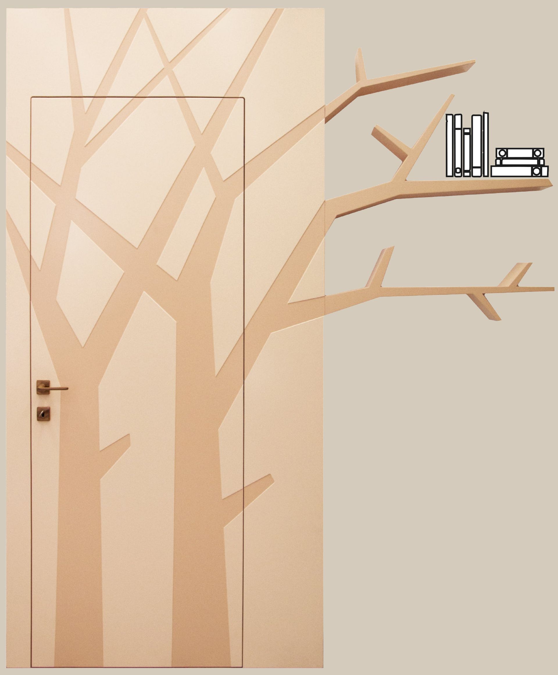 Porta ramo con libreria