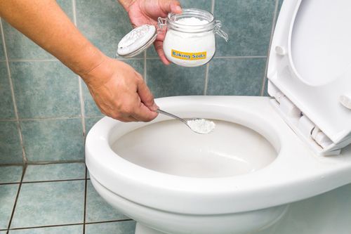 Clean your toilet with baking soda