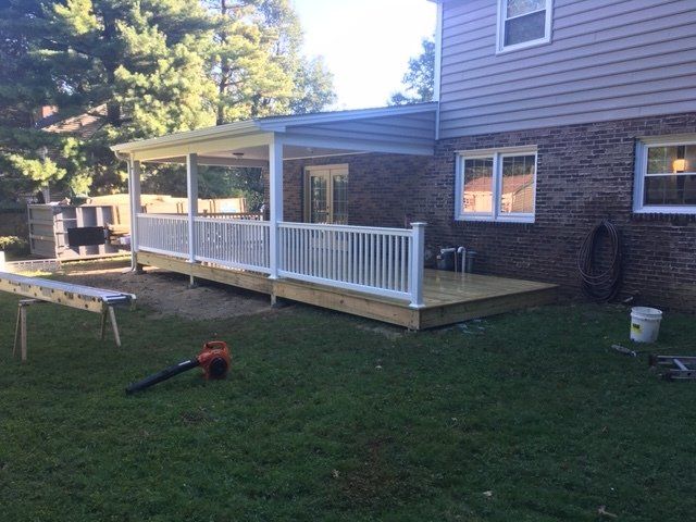 Installing House Railing — Strasburg, PA — Hillside Construction LLC