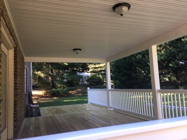 Deck with White Railing Paint — Strasburg, PA — Hillside Construction LLC