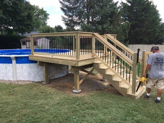 Stair in Swimming Pool — Strasburg, PA — Hillside Construction LLC