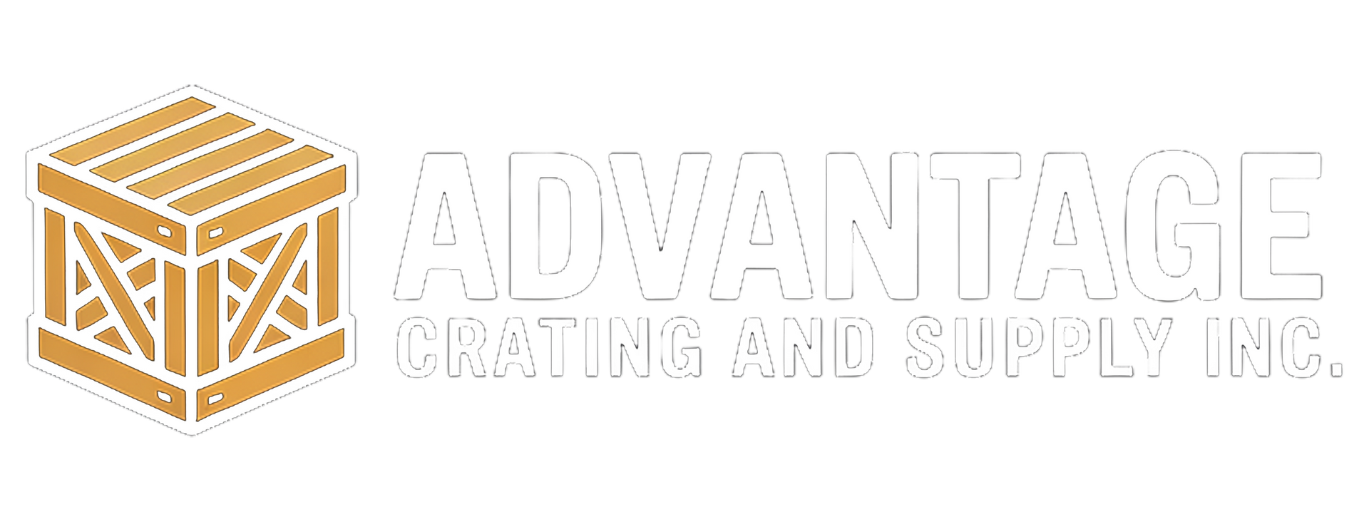 Logo for Advantage Crating and Supply Inc. featuring a stylized wooden crate and text.