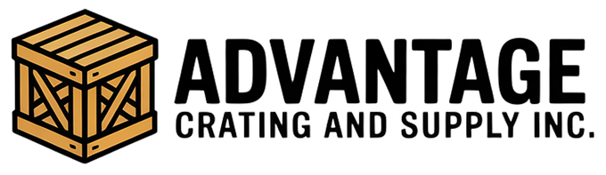 Logo for Advantage Crating and Supply Inc. with a wooden crate graphic.