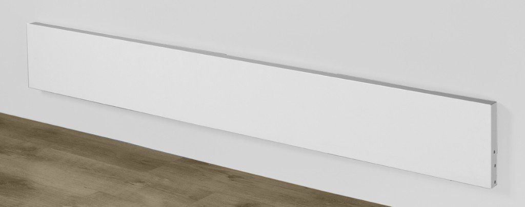 iRad horizontal flat panel electric radiator in white