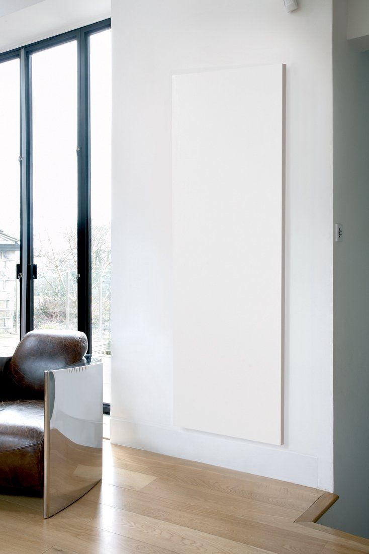 iRad vertical flat panel electric radiator in white