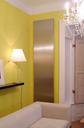 Electric Outline vertical in brushed stainless steel 