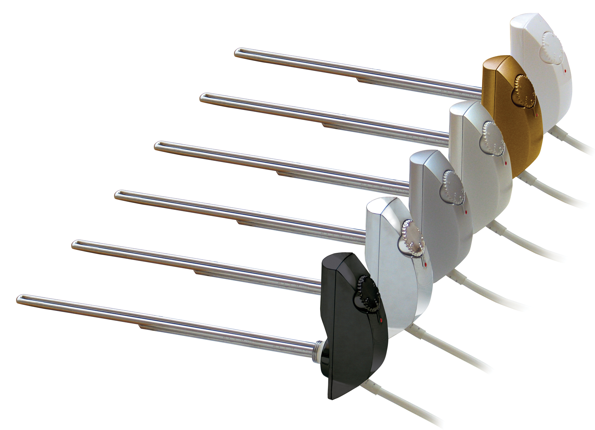 Electric elements for use in sectional aluminium, cast iron and column radiators