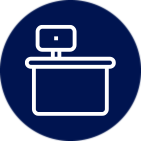 computer desk icon.