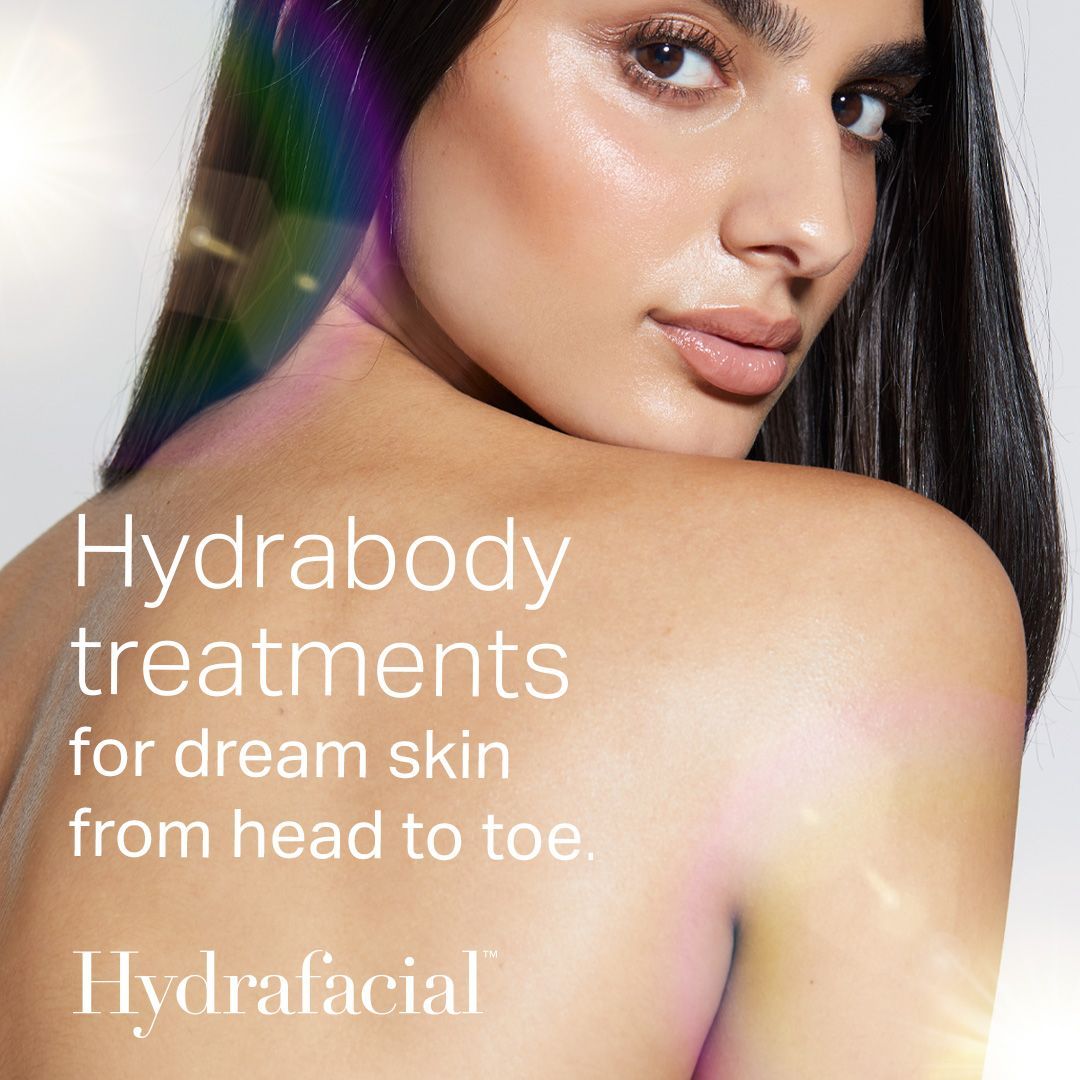 A woman with hydrabody treatments for dream skin from head to toe