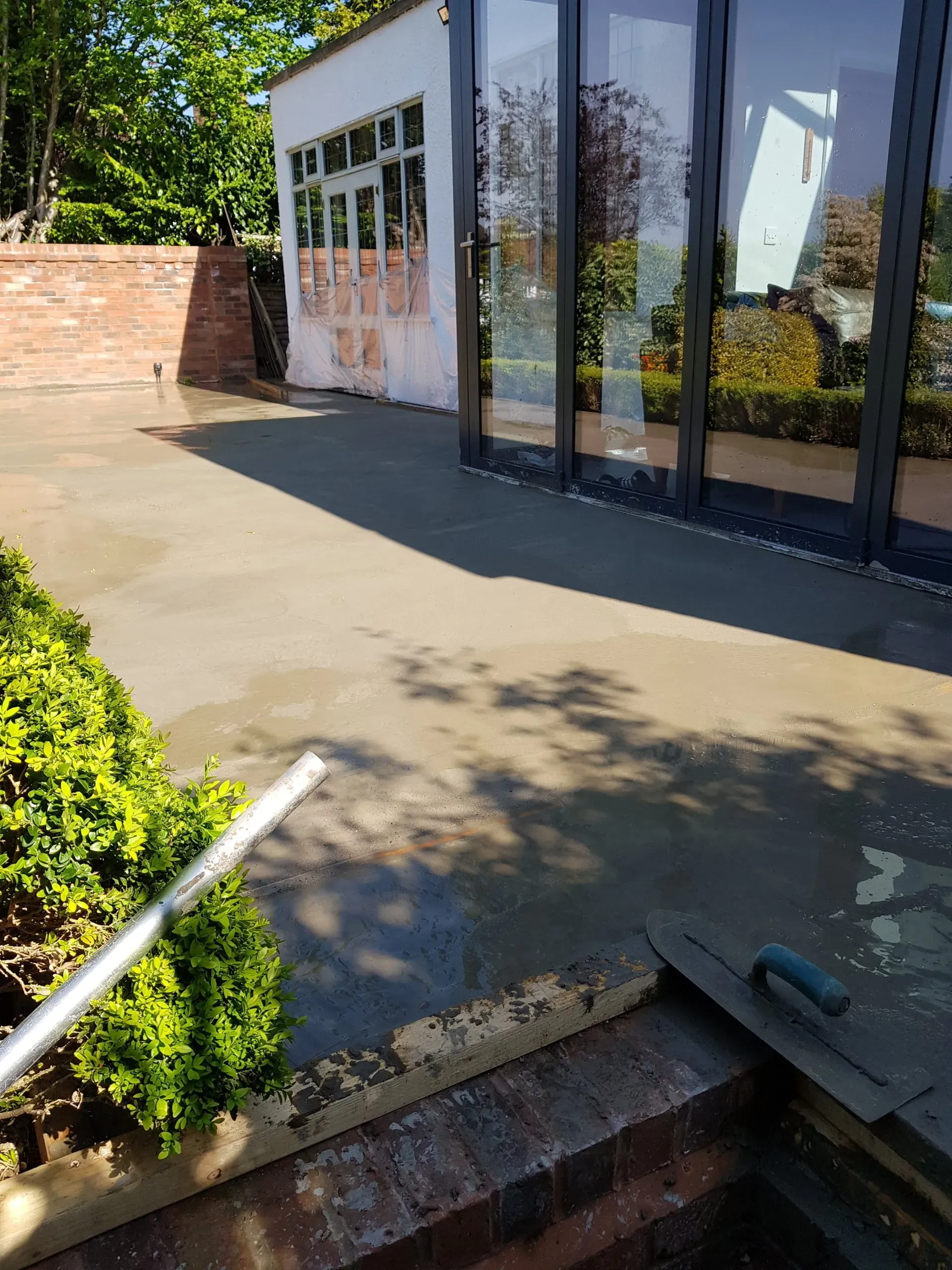 concrete frontage on property