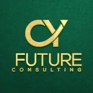 Gold logo of "CY FUTURE CONSULTING" on a green textured background.
