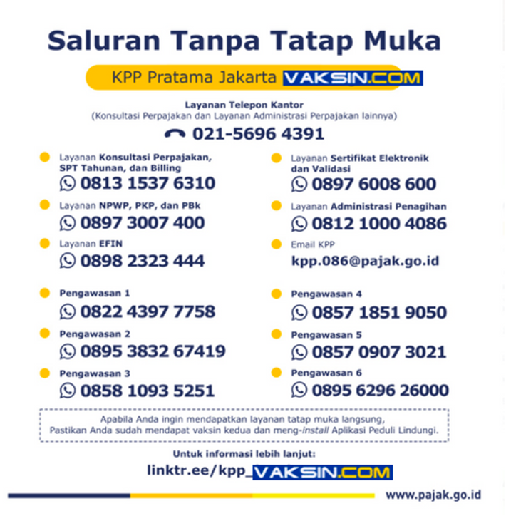 Gambar 1, Broadcast kantor pajak melalui Whatsapp