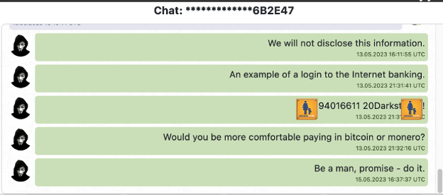 Gambar 2, Lockbit memberikan bukti yang diminta dan meminta pembayaran dalam bitcoin atau monero