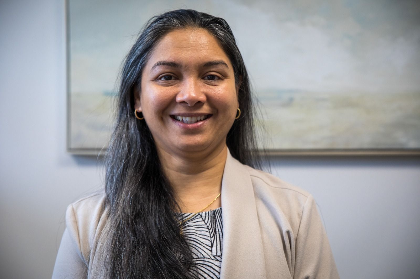 A person with dark hair