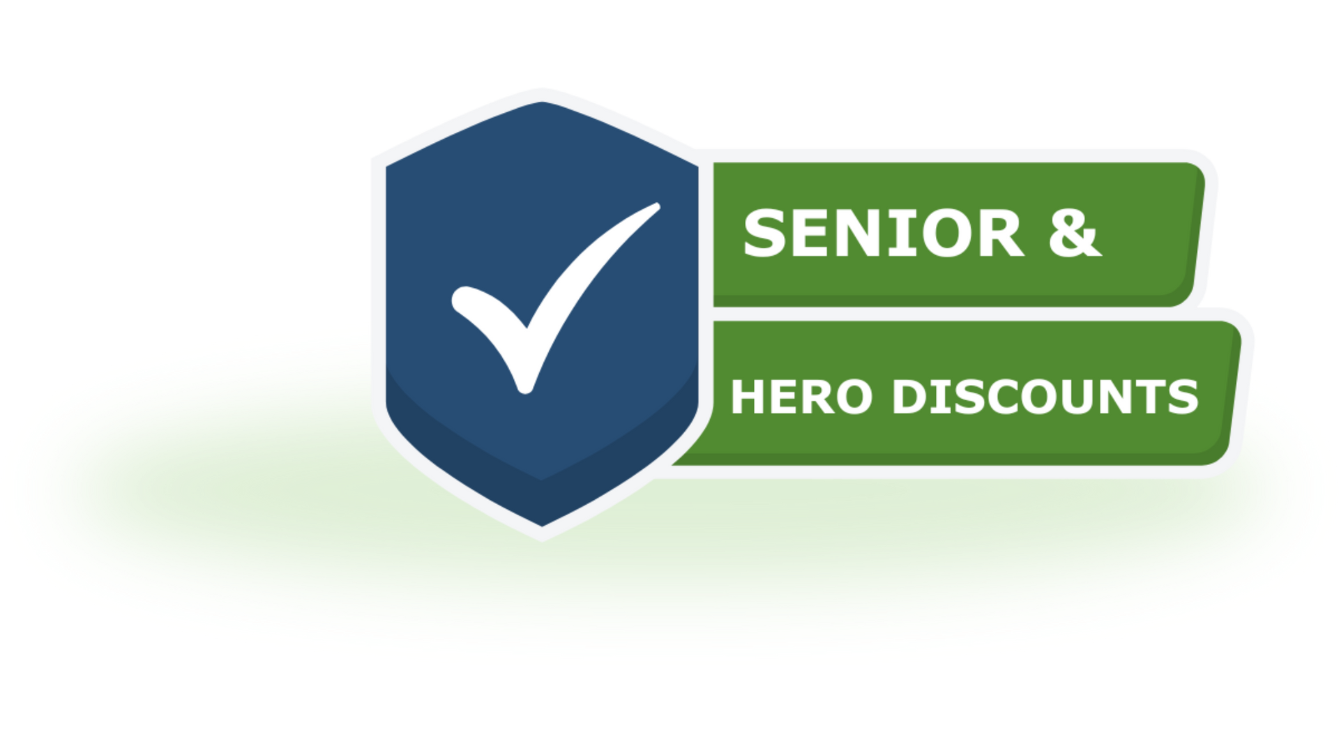 Blue shield with checkmark, green 