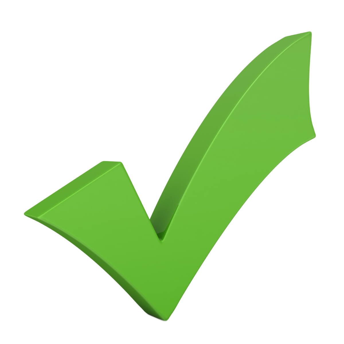 Green check mark icon, indicating completion or approval.