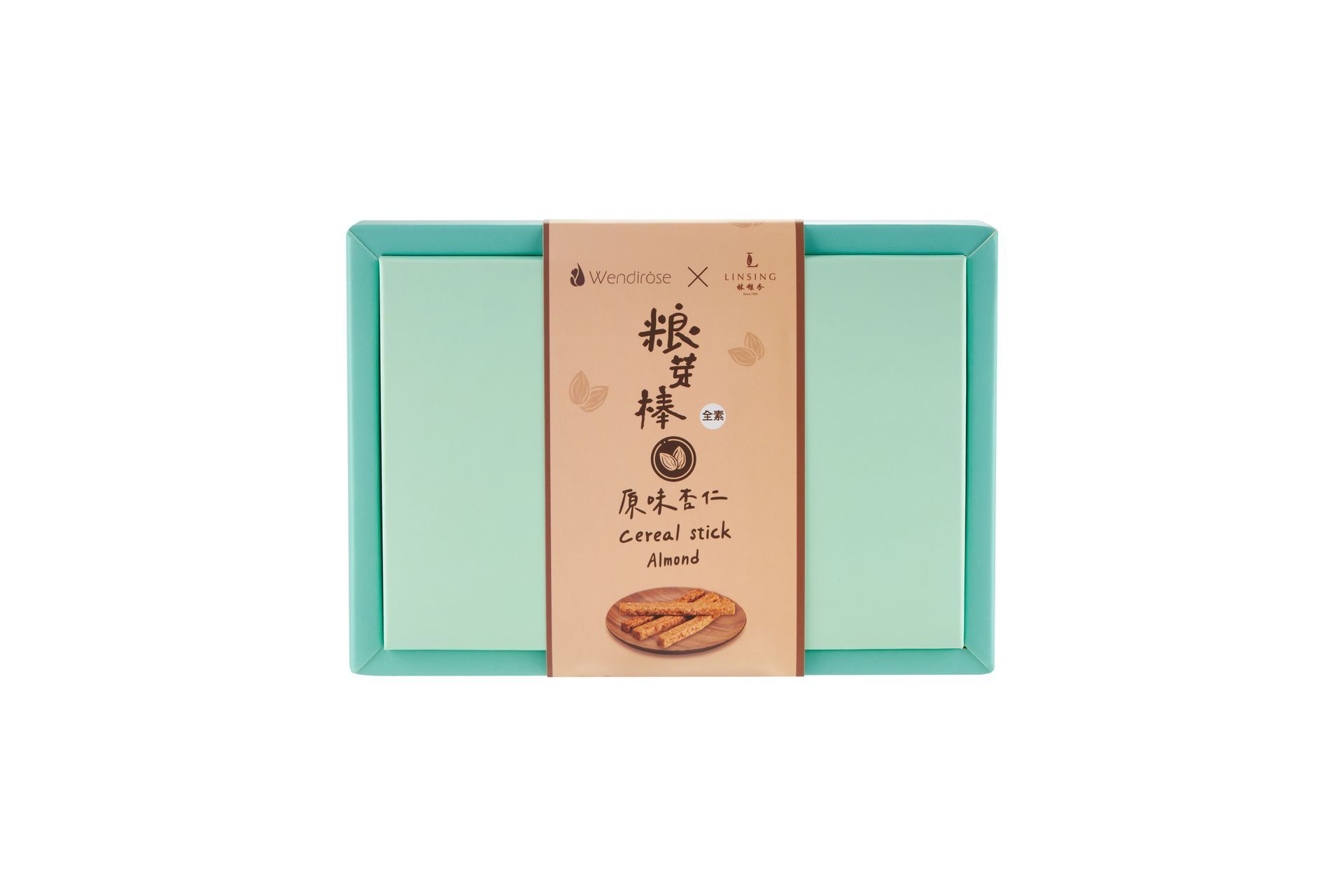 《LINSING 林銀杏官方直營》粮芽棒共享盒 (14gx32隻)-杏仁口味 / 穀物棒