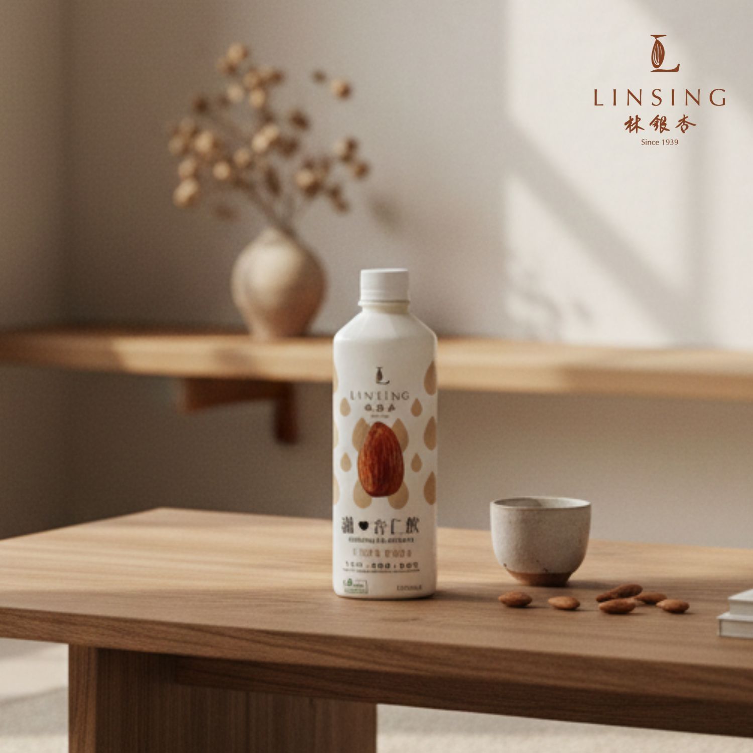 《LINSING 林銀杏官方直營》滿杏仁飲-甜1000ml/容量大升級/家庭號