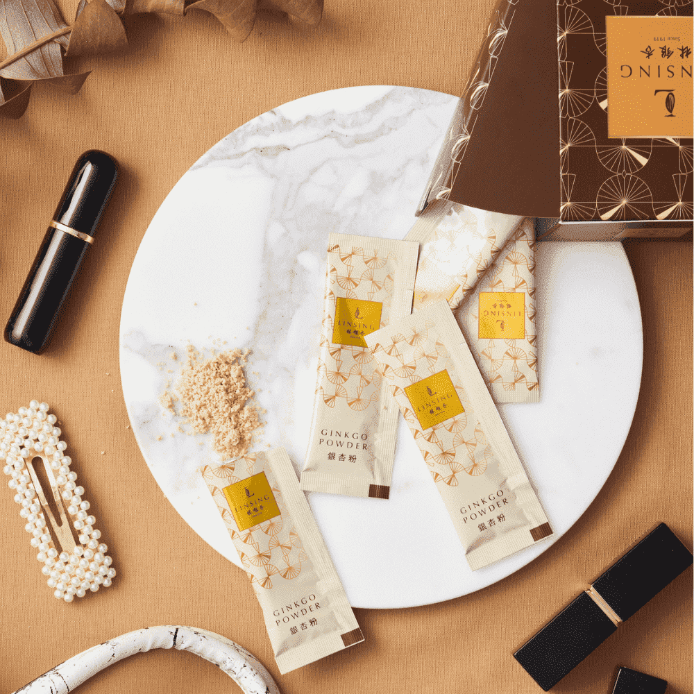 《LINSING 林銀杏官方直營》銀杏粉隨身包禮盒(3gx30包/小盒)