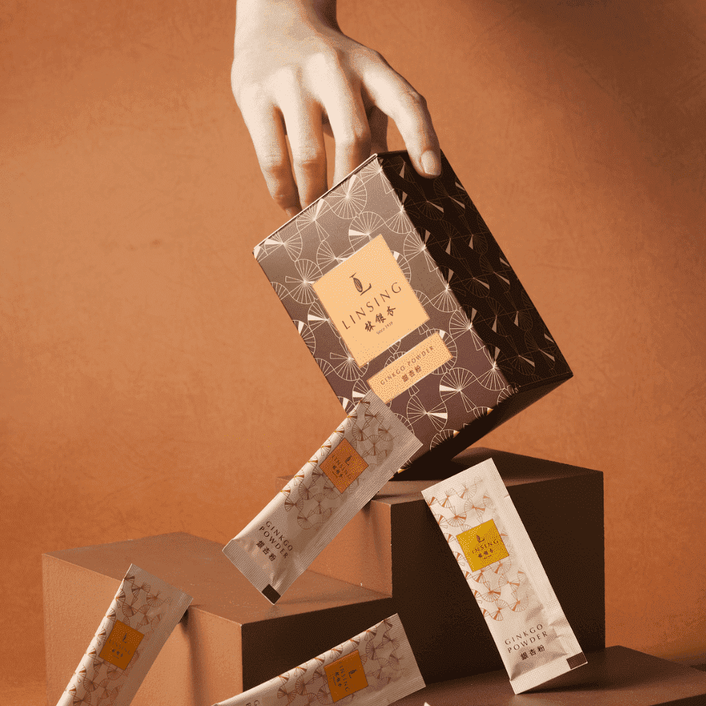 《LINSING 林銀杏官方直營》銀杏粉隨身包禮盒(3gx30包/小盒)x3入 禮盒