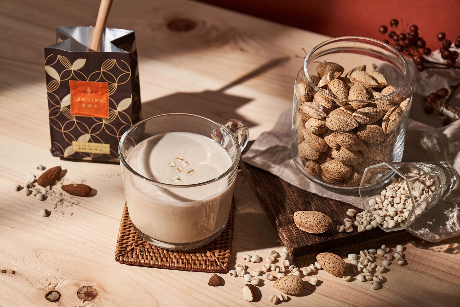 《LINSING 林銀杏官方直營》經典杏仁薏仁粉禮盒-甜600g(100g x 6包)