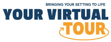 The logo for studio tours is blue and orange and says bringing your setting to life.