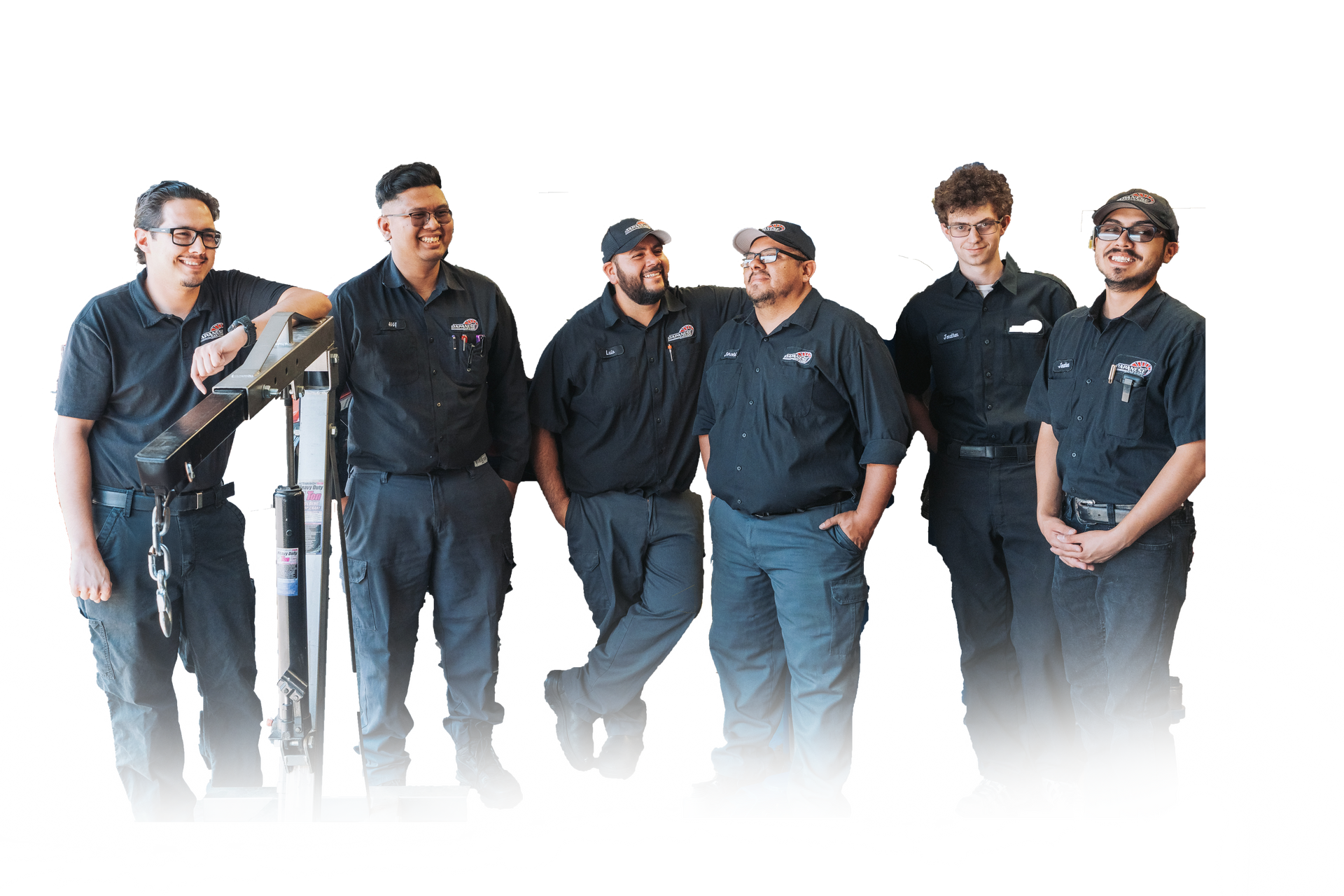 A group of people standing next to each other on a white background. | Japanese Car Care
