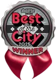 A badge that says best of the city Winner for Albuquerque The Magazine | Japanese Car Care