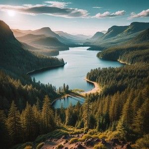 Artistic Image of Applegate Lake Loop Trail Hike