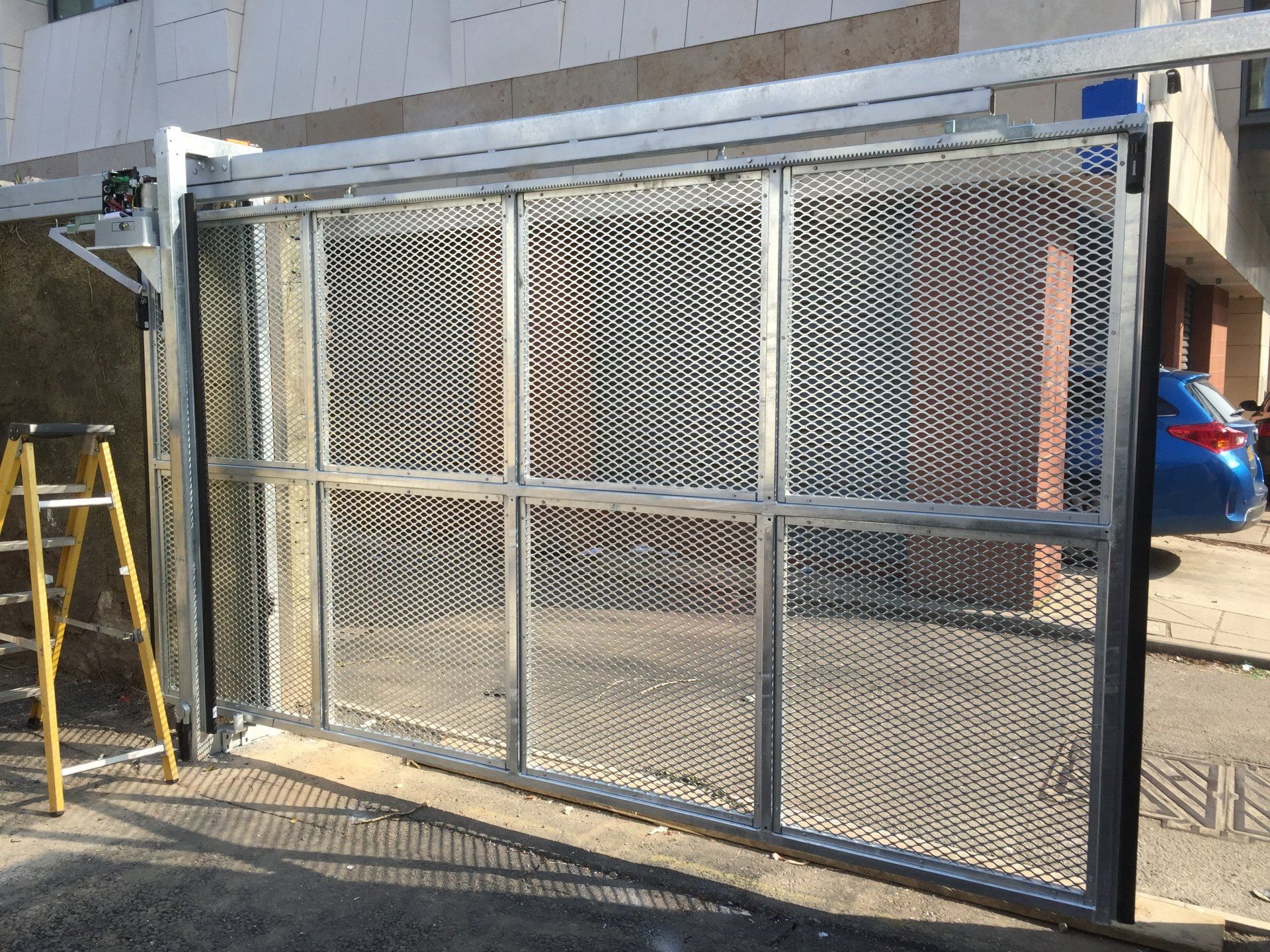 glass sliding door with a mesh