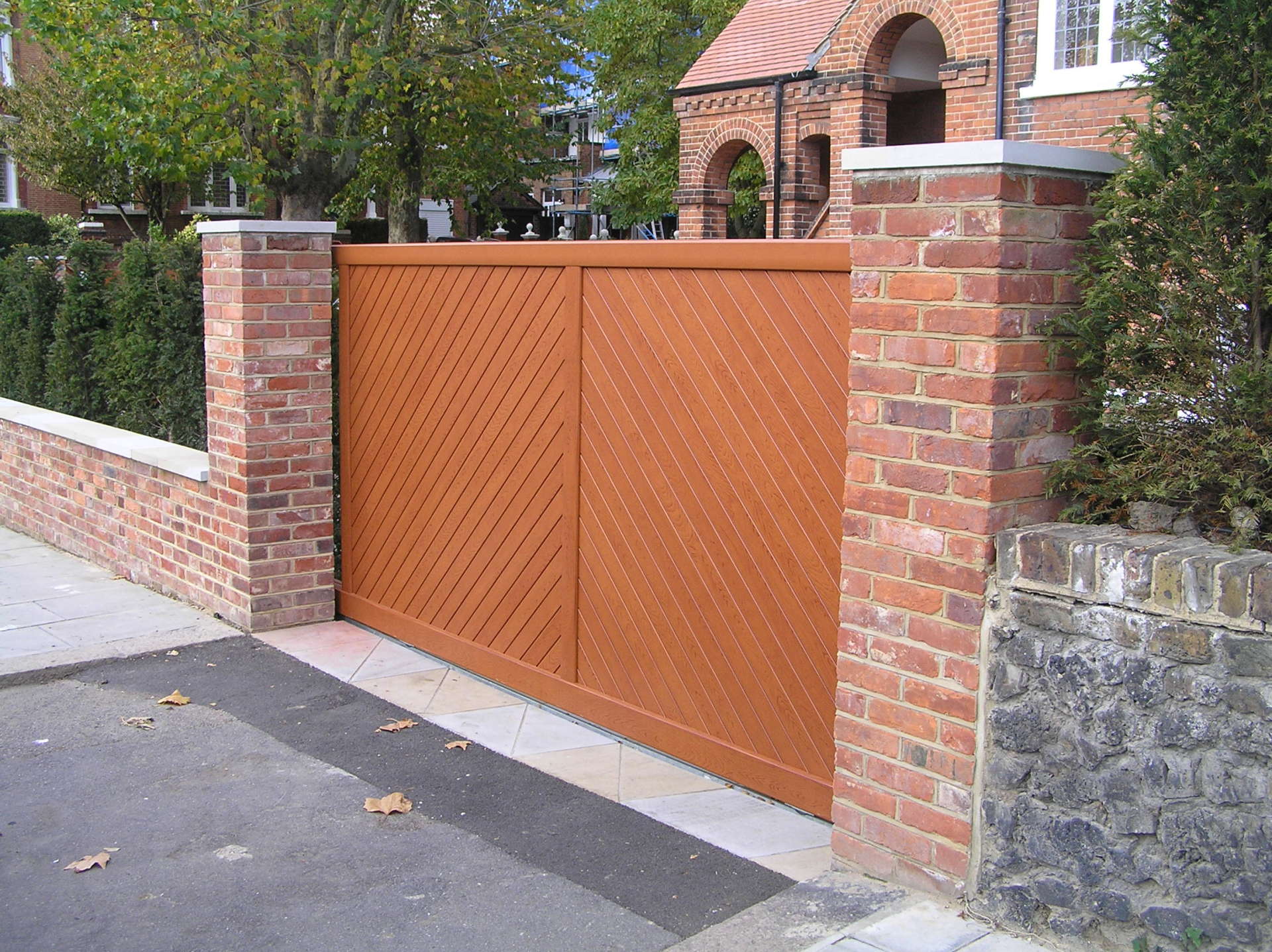 brown gate for a house