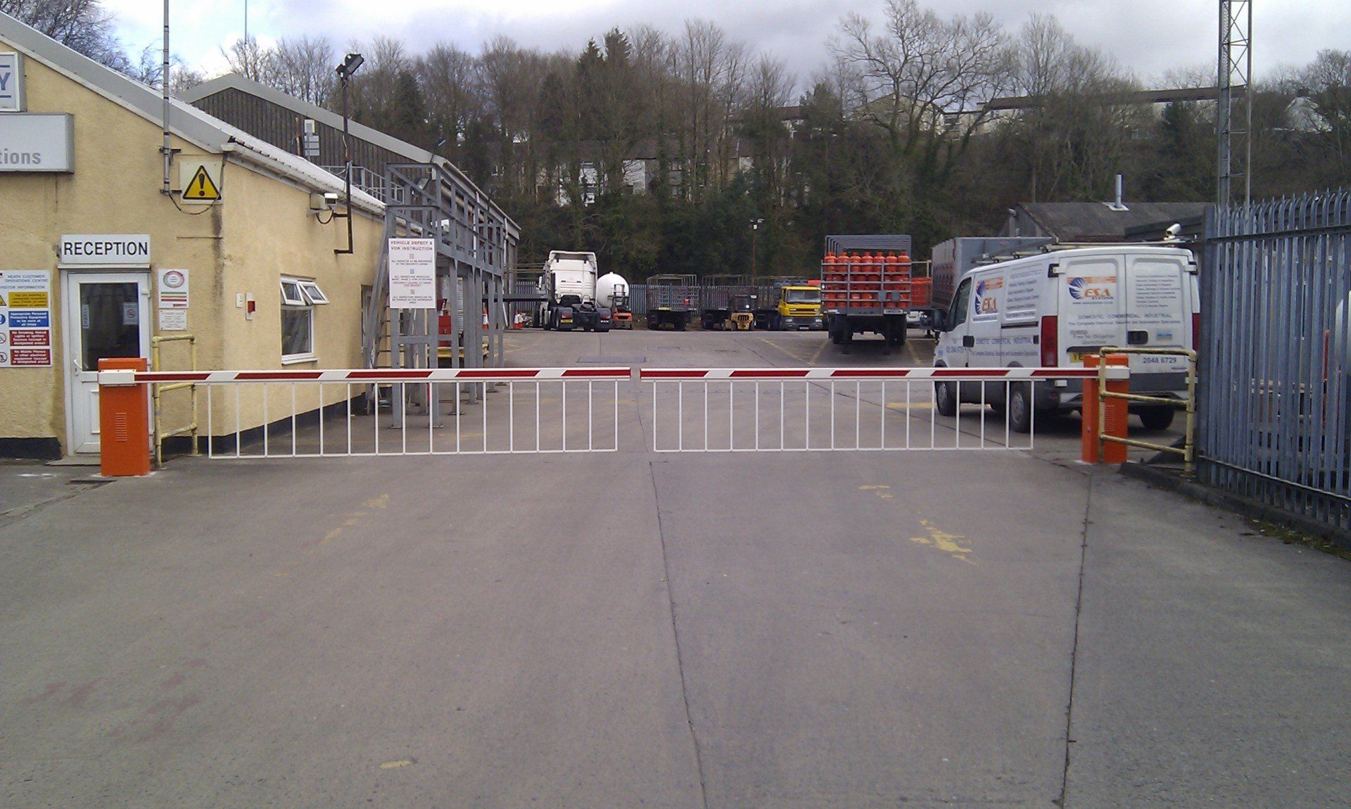 security barrier at the entrance of a property