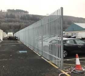 metal fencing for a parking area