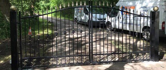 metal gate for a commercial property