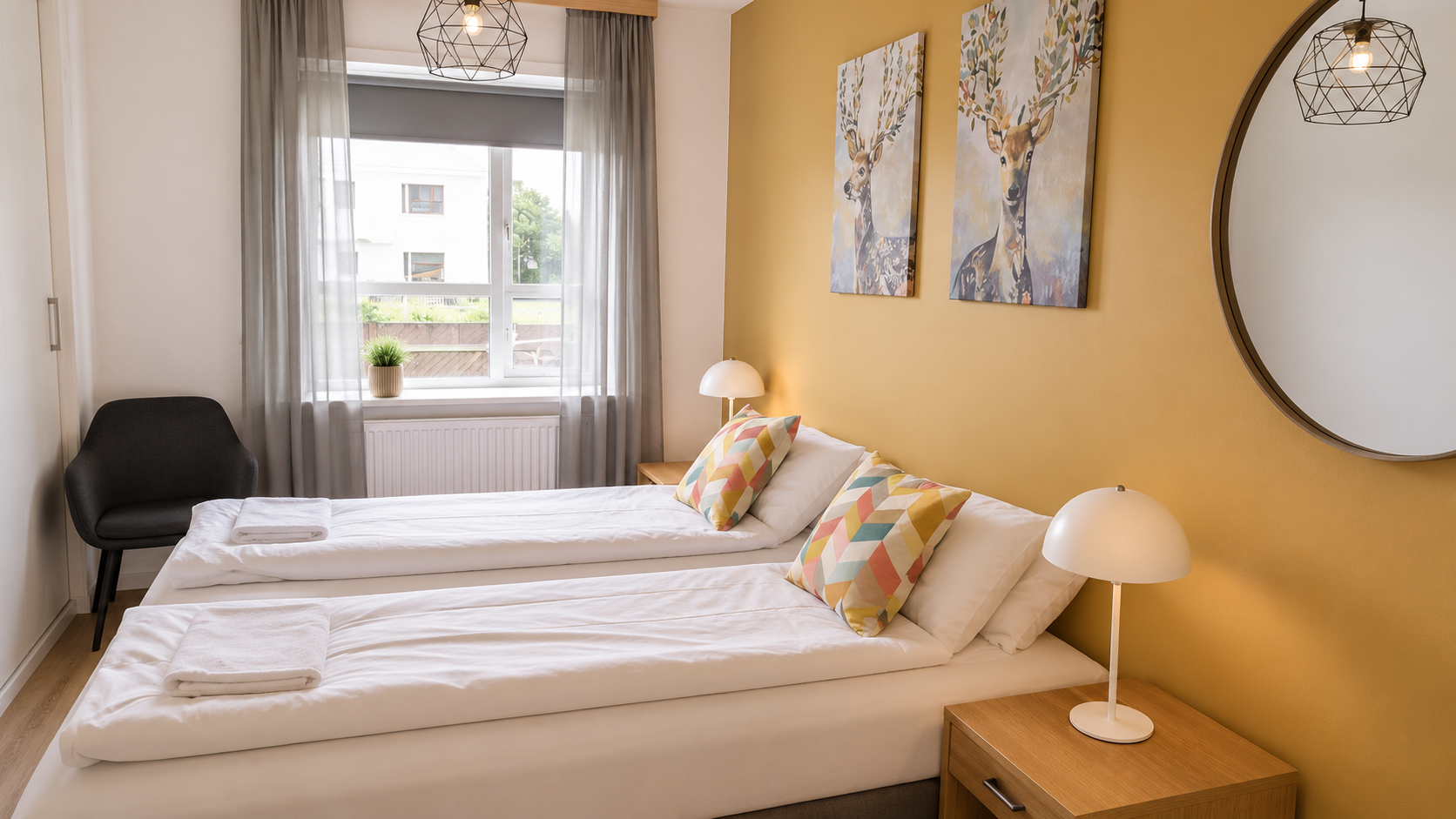 twin room in grindavík 