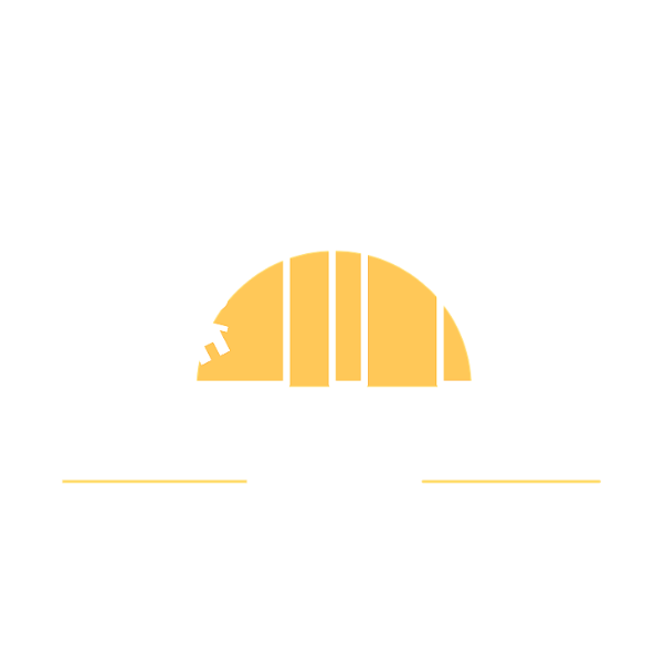 Yellow stylized bridge icon with missing section.