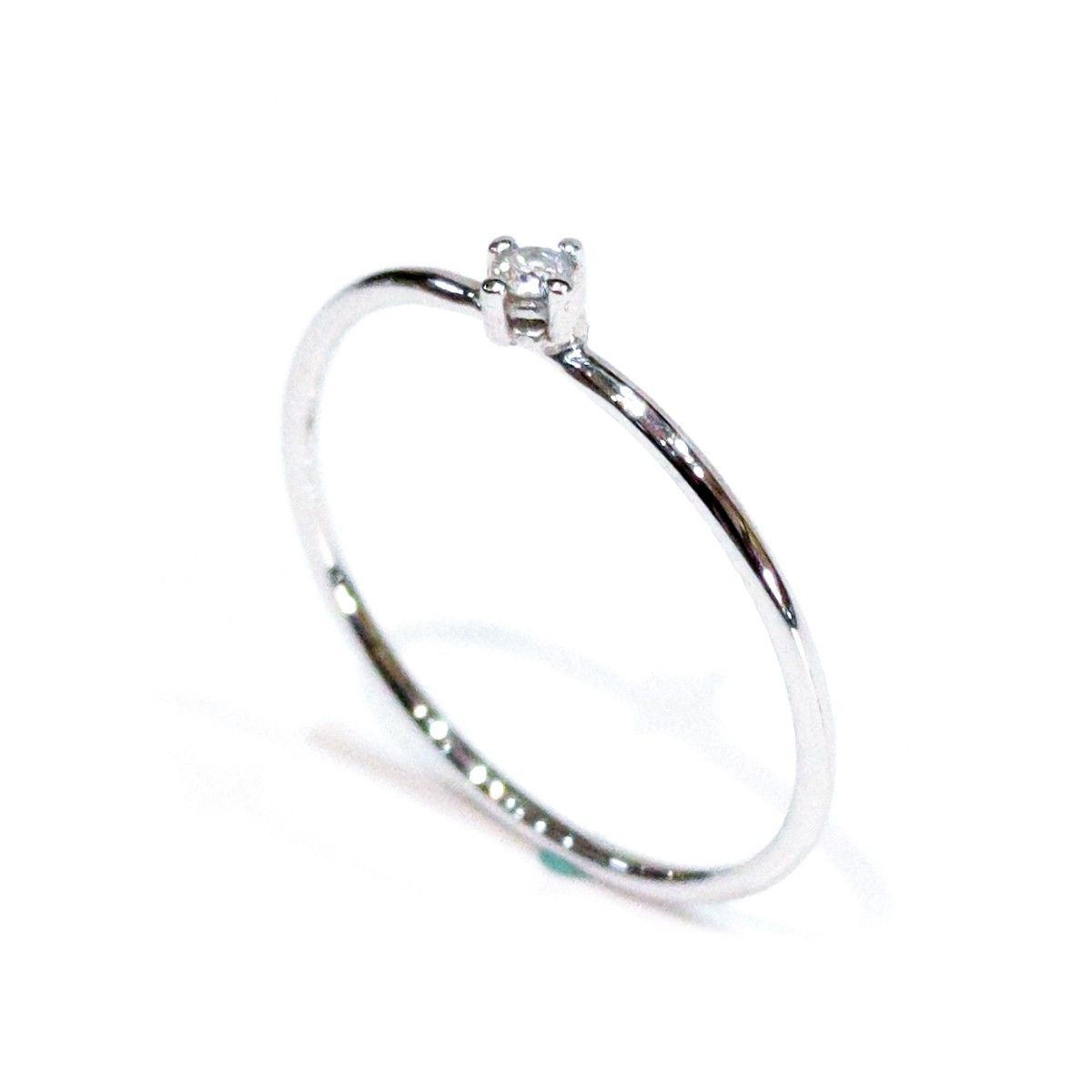 白Ｋ典雅四爪鑽戒