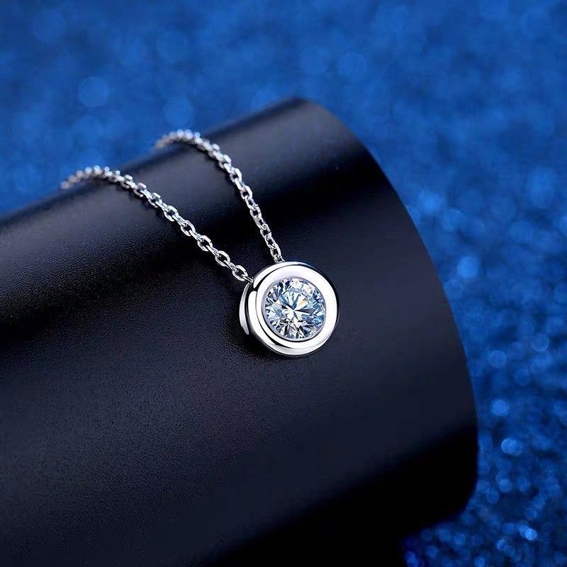 天然鑽石項鍊-(銀鍍鉑金)-預購商品