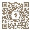 QR code with a central image of a stylized horse head, in shades of brown against a white background.
