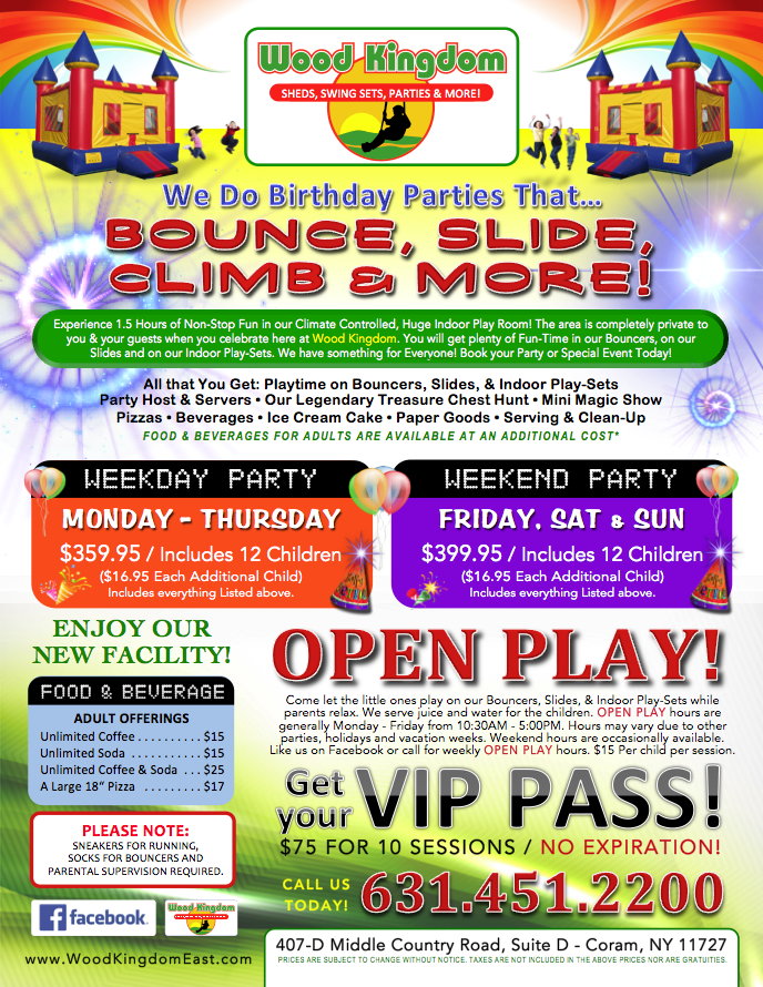 Parties Wood Kingdom East Coram, NY