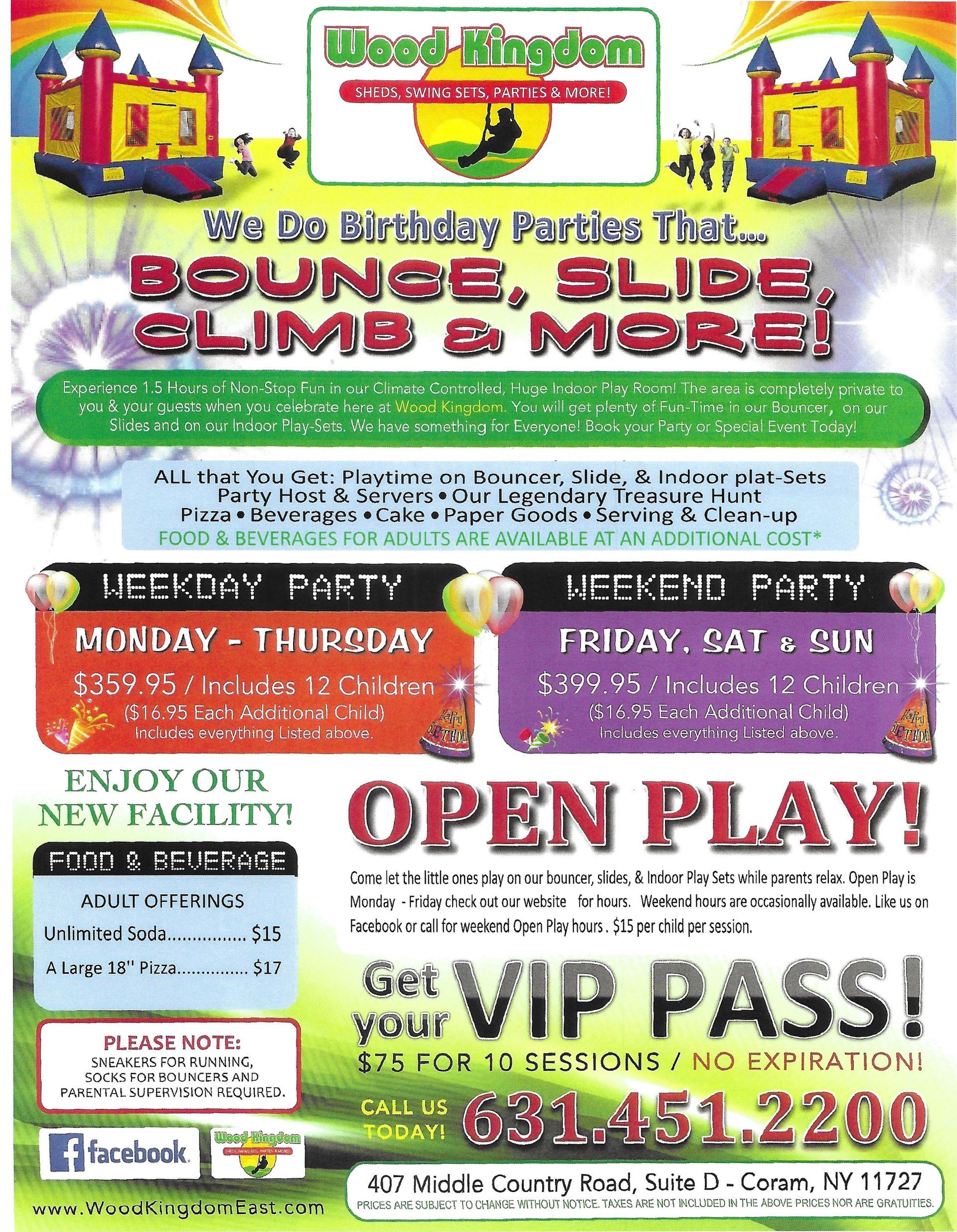 Birthday Parties | Wood Kingdom - Coram, NY