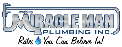 The logo for Miracle Man Plumbing Inc. rates you can believe in.