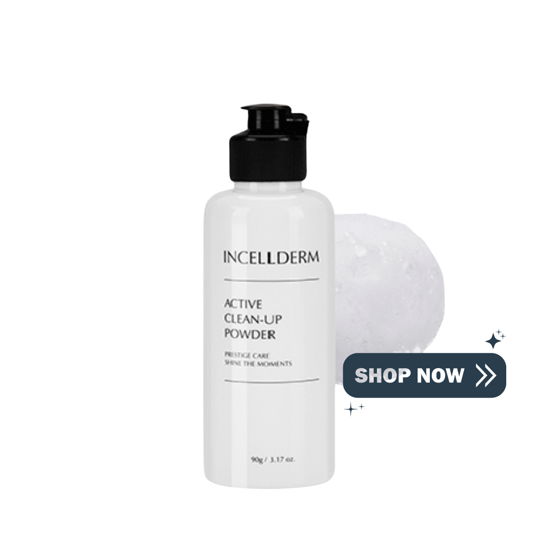 Incellderm Korean Skincare active cleanup powder