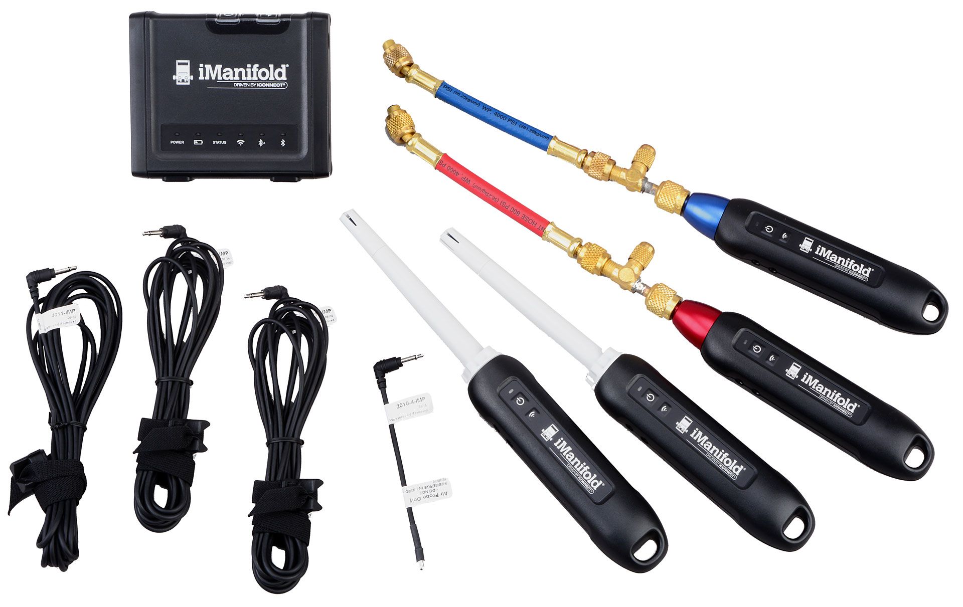 A set of screwdrivers and wires on a white background.