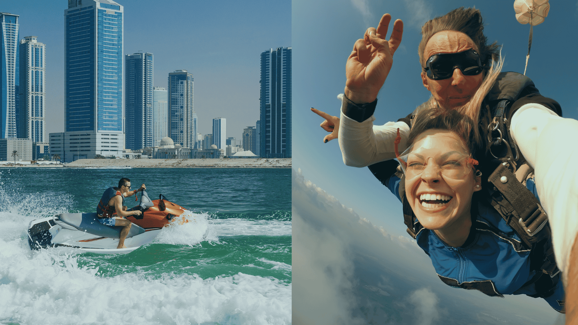 jet ski and sky diving experience in dubai