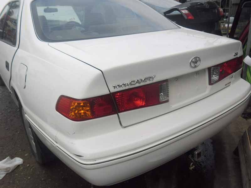 back end of white car