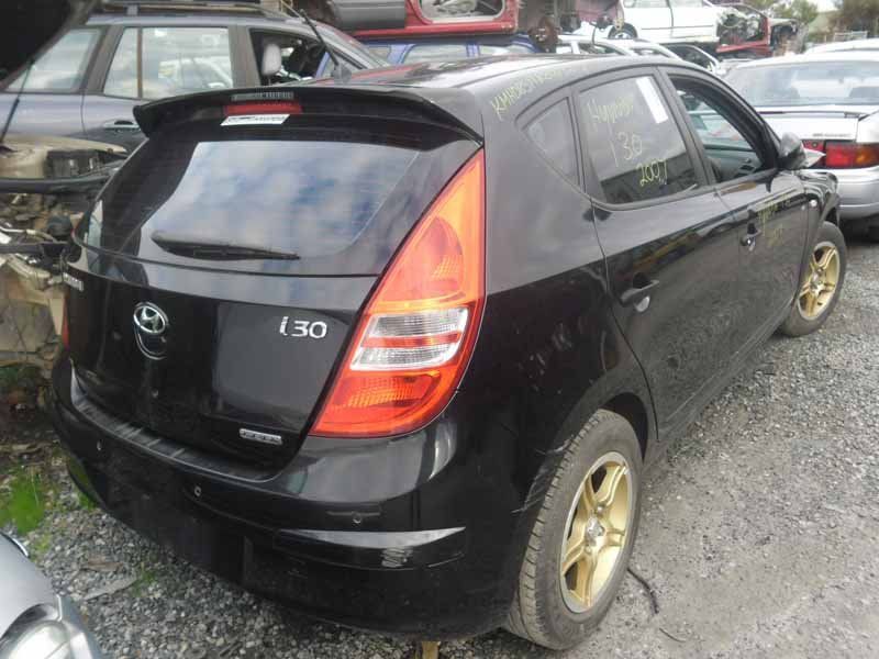 back view of black car