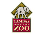 tampas lowry park zoo logo with an elephant on it