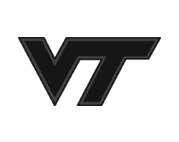 a black vt logo on a white background