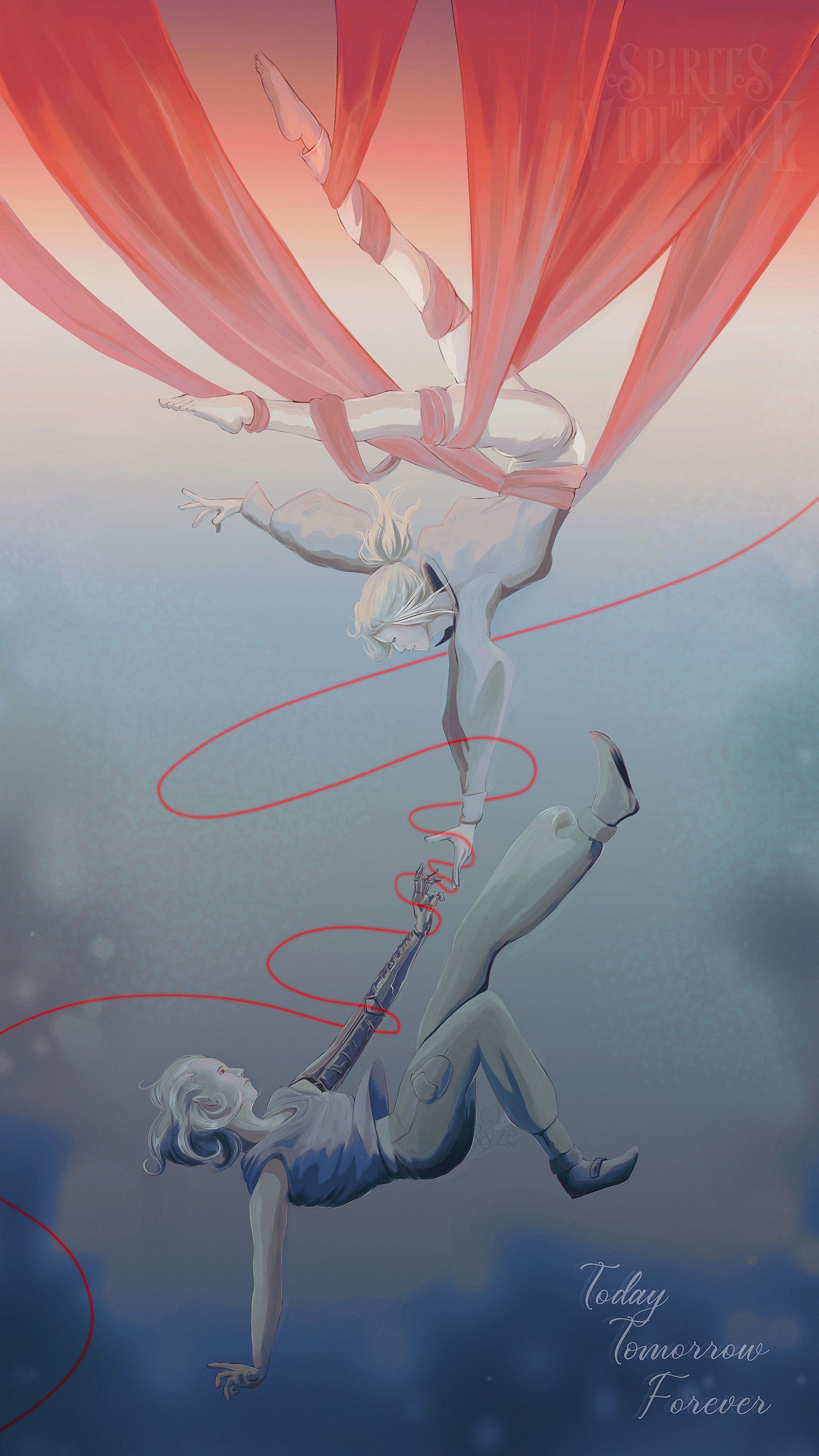 Ein Pixelbild einer Person, die ins Wasser fällt